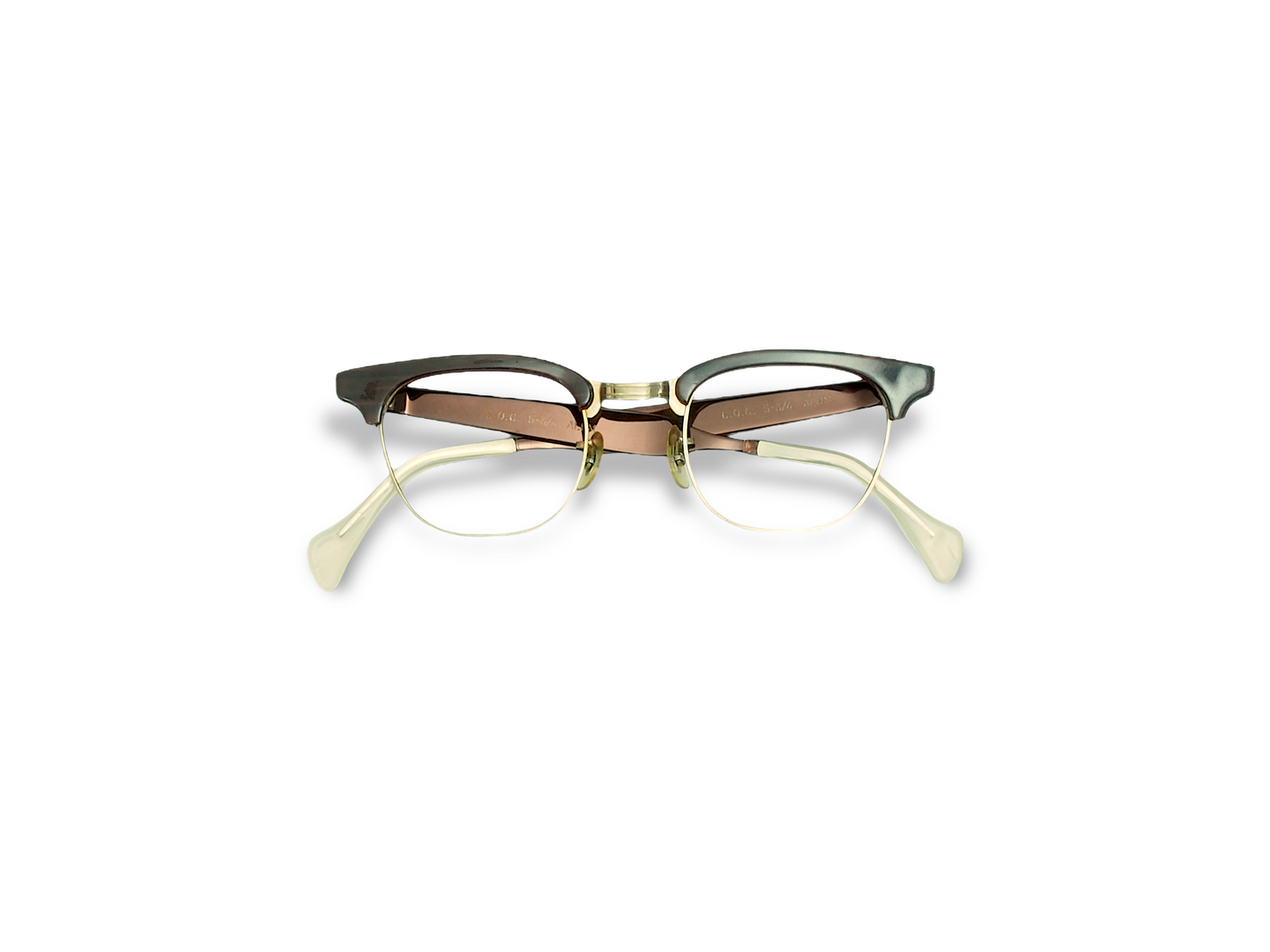 Continental Optical Company Mainliner Mahogany Briar(桃木色)12k gold filled + aluminum temples 1962年型New Old Stock,