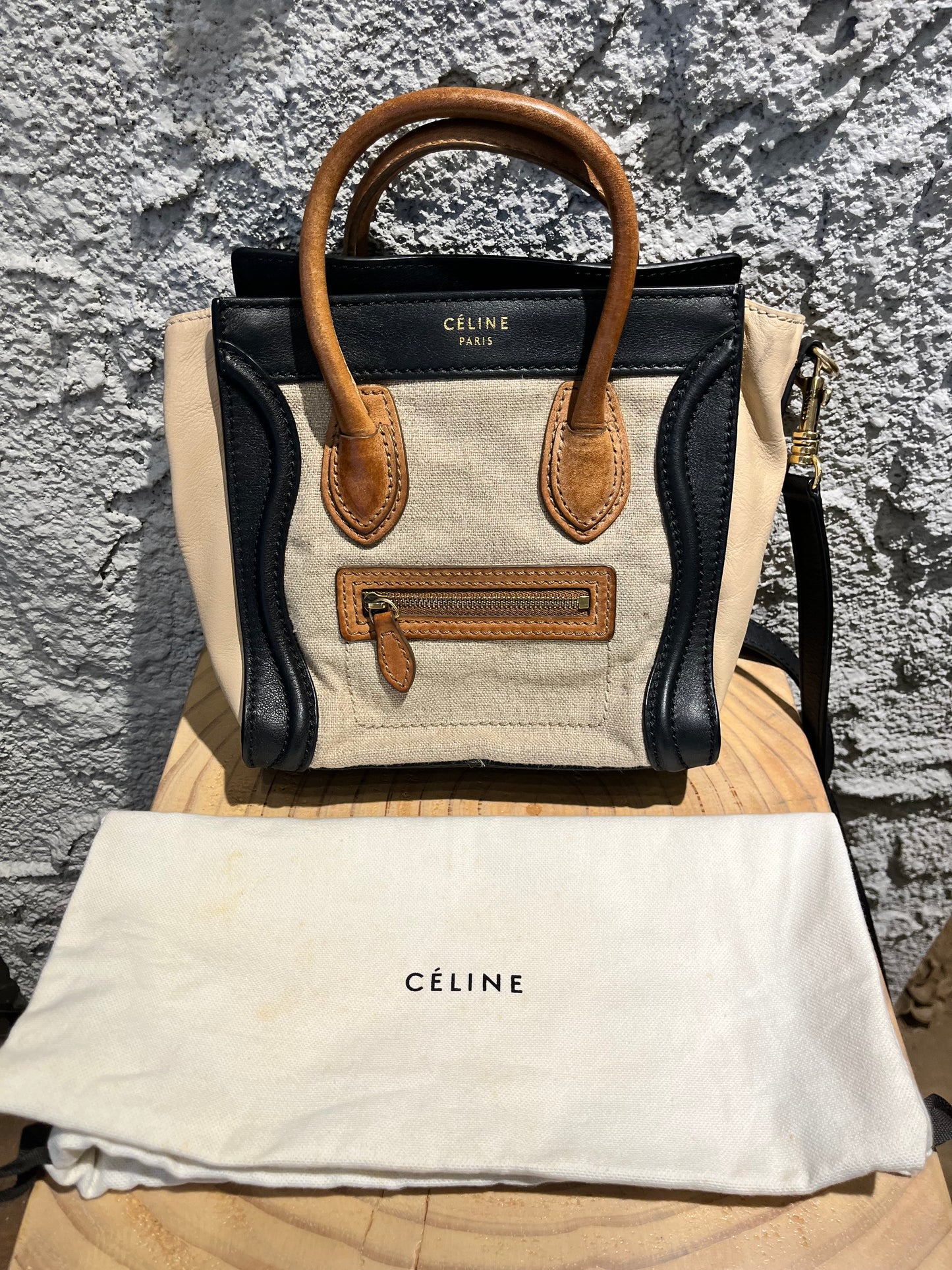 Celine-Nano Luggage Leather Handbag