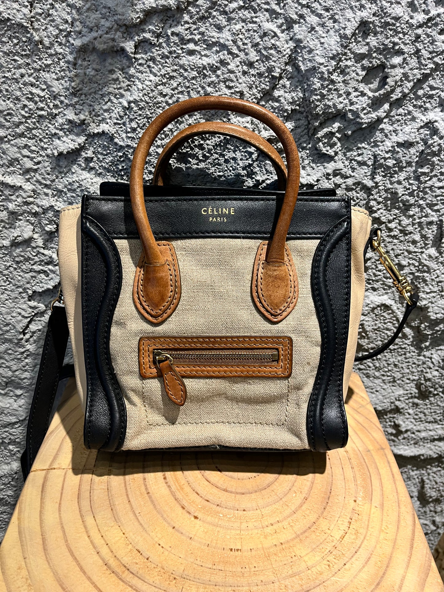 Celine-Nano Luggage Leather Handbag